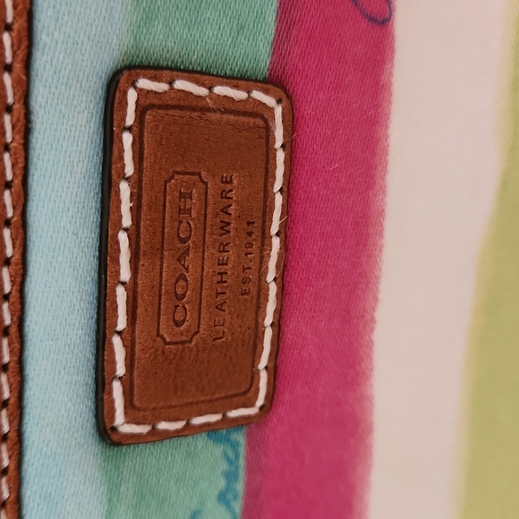 NWOT Beautiful Coach Rainbow Wristlet ๐ - Picture 3 of 9